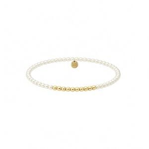 NEW BARA BOHEME women's teresa beaded bracelet with pearls in gold